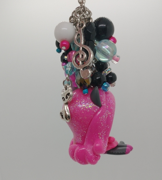 Catty Noir Keychain Monster High Mini Figure Purse Charm Backpack Handmade - Picture 5 of 9